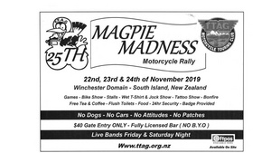 Magpie Madness Rally - 22-24 November