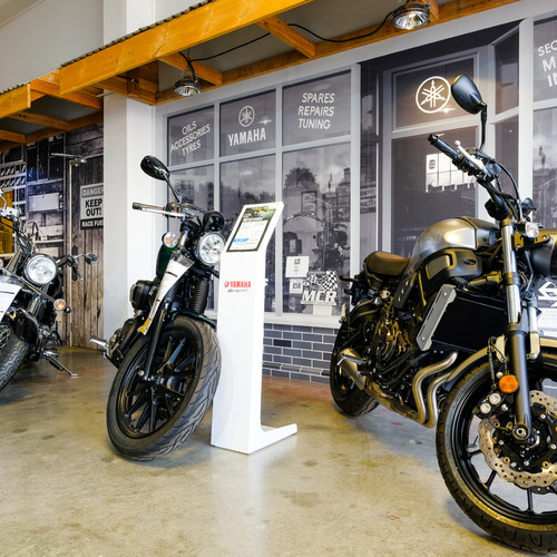 MCR Motorcycle Replacements Dunedin Showroom display