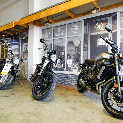 MCR Motorcycle Replacements Dunedin Showroom display