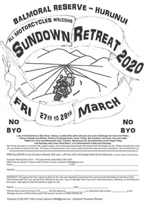NEW DATE 9 October 2020 Sundown Retreat 