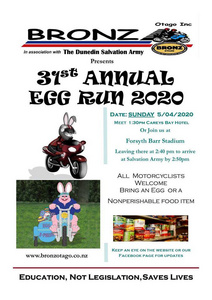 CANCELLED - BRONZ Easter Egg Run - Sunday 5 April