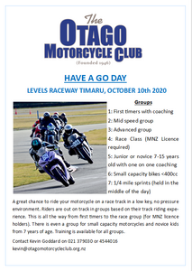 OMCC track day October 10th 2020