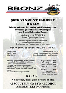 CANCELLED - Vincent County Rally 4-6 Feb 2022