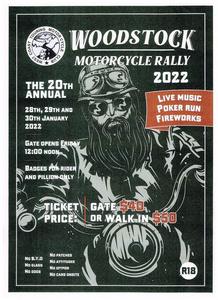 CANCELLED for 2022   Woodstock Rally 28-30 Jan 2022