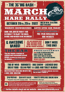 NEW DATE 35th March Hare Rally 28-29 Oct 2022