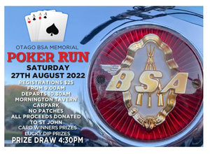 Otago BSA Poker Run - Sat 27 August