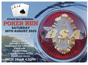 Otago BSA Memorial Poker Run
